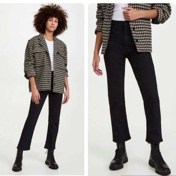 Mother Jeans High Waisted Rider Ankle Not Guilty Black Denim Sz 27 Straight Leg - Picture 16 of 16